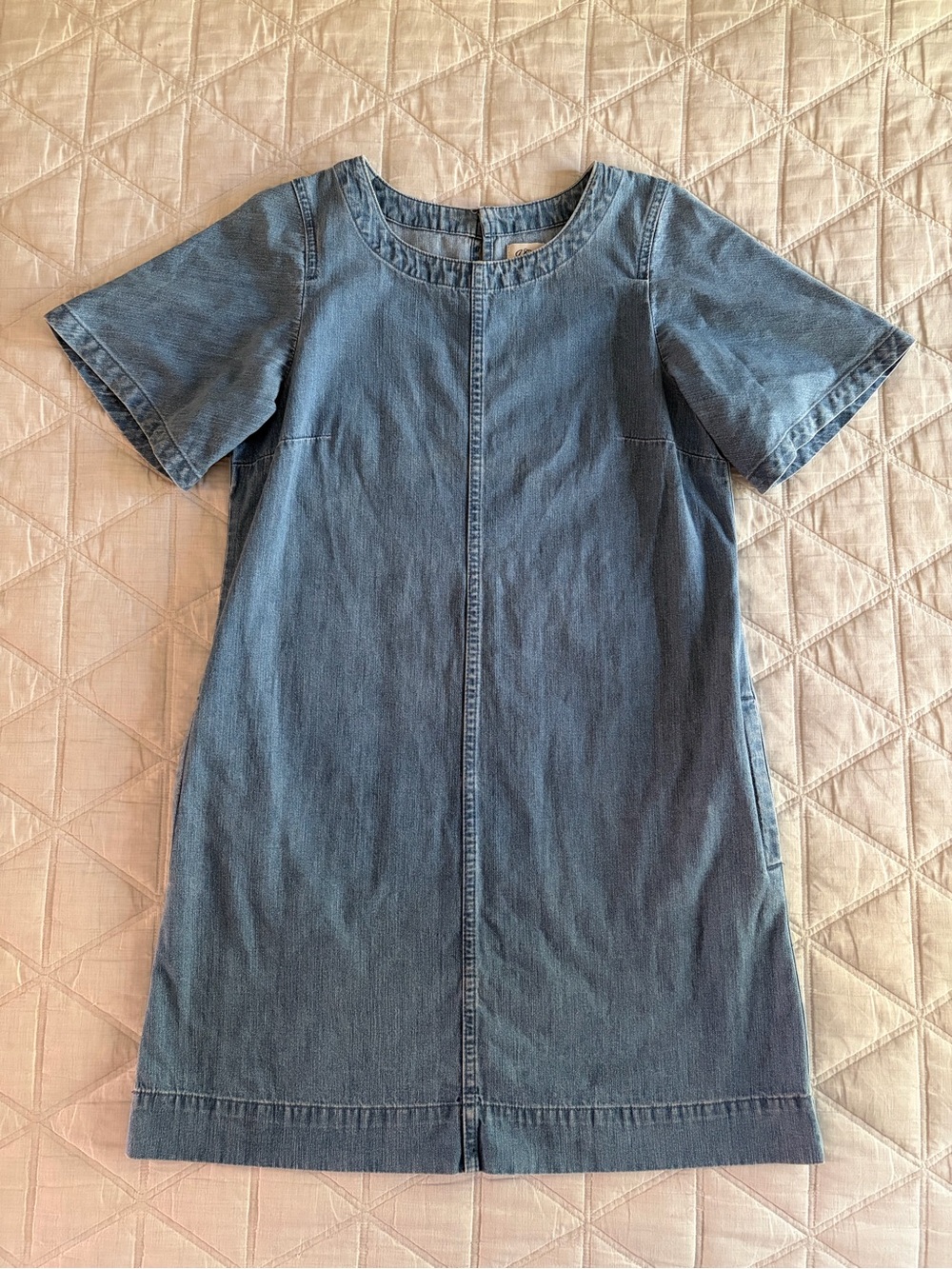J. Crew Short Sleeve Chambray Dress